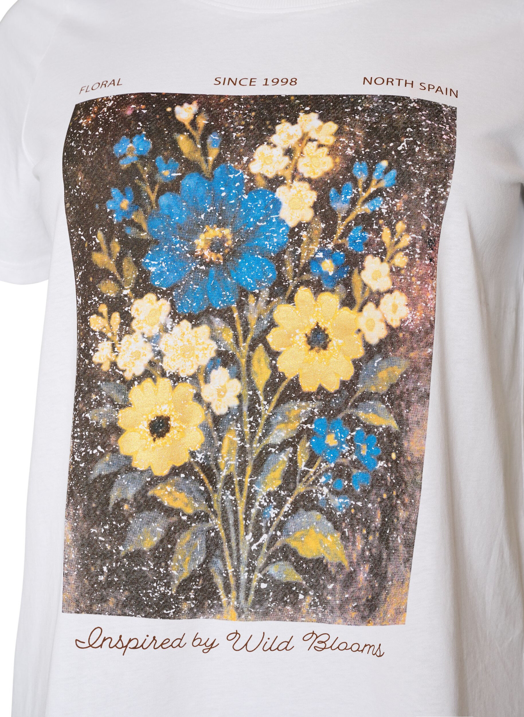 ZizziKoszulka bawelniana z nadrukiem z przodu, Biały, Packshot image number 2