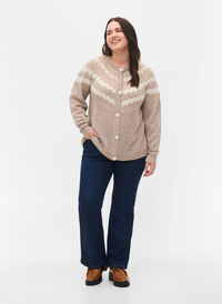  Jeansy typu bootcut Ellen z wysokim stanem, Unwashed, Model