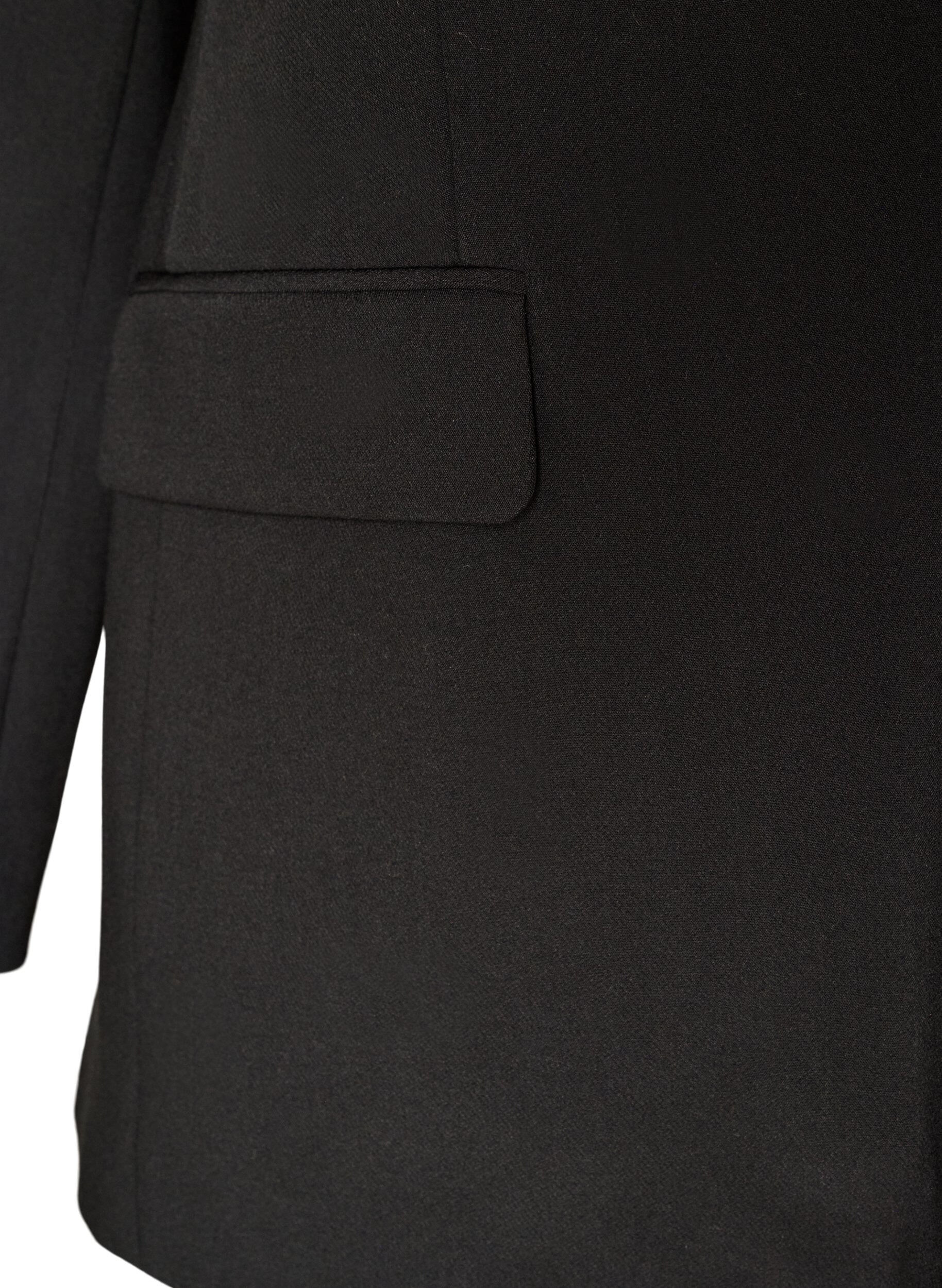 ZizziMarynarka z rozcieciem z tylu i wiazaniem, Czarne, Packshot image number 3