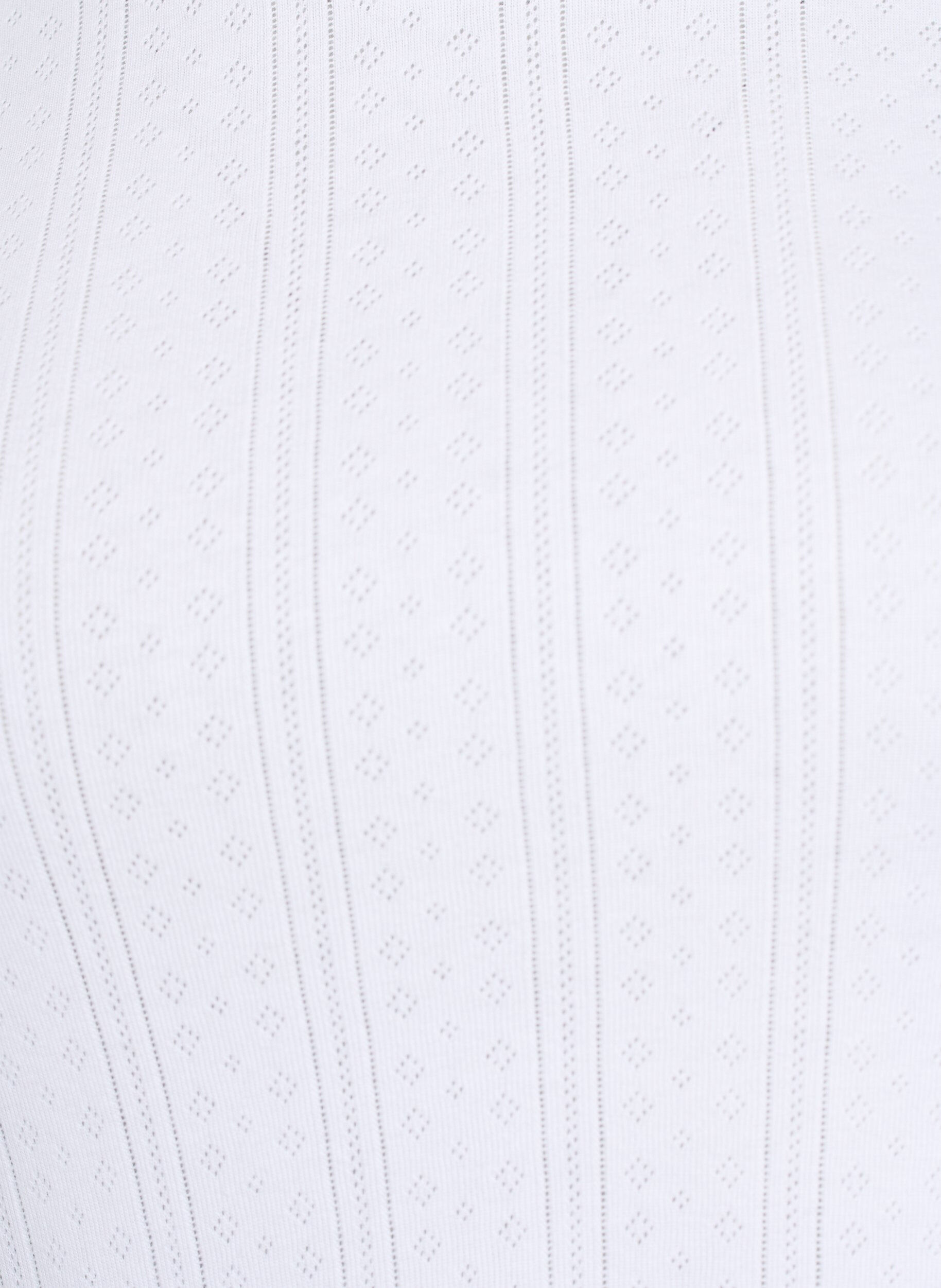 Zizzi Koszulka bawelniana z haftem oczka, Biały, Packshot image number 2