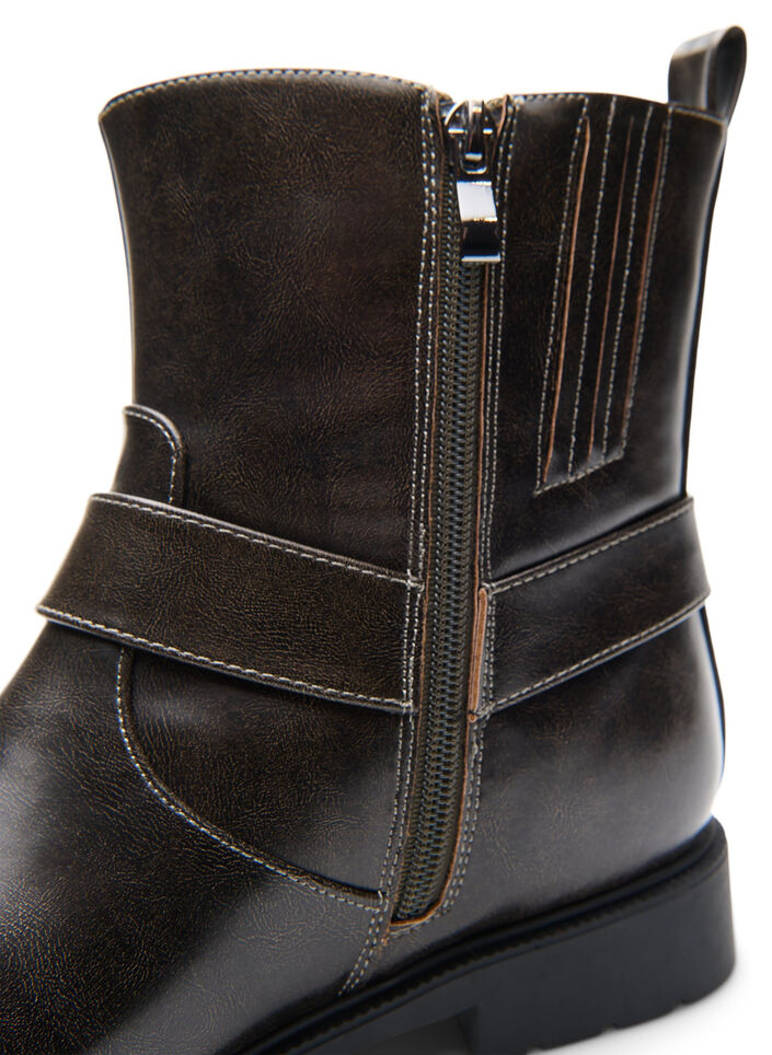 Niskie buty motocyklowe, Brązowy, Packshot image number 4