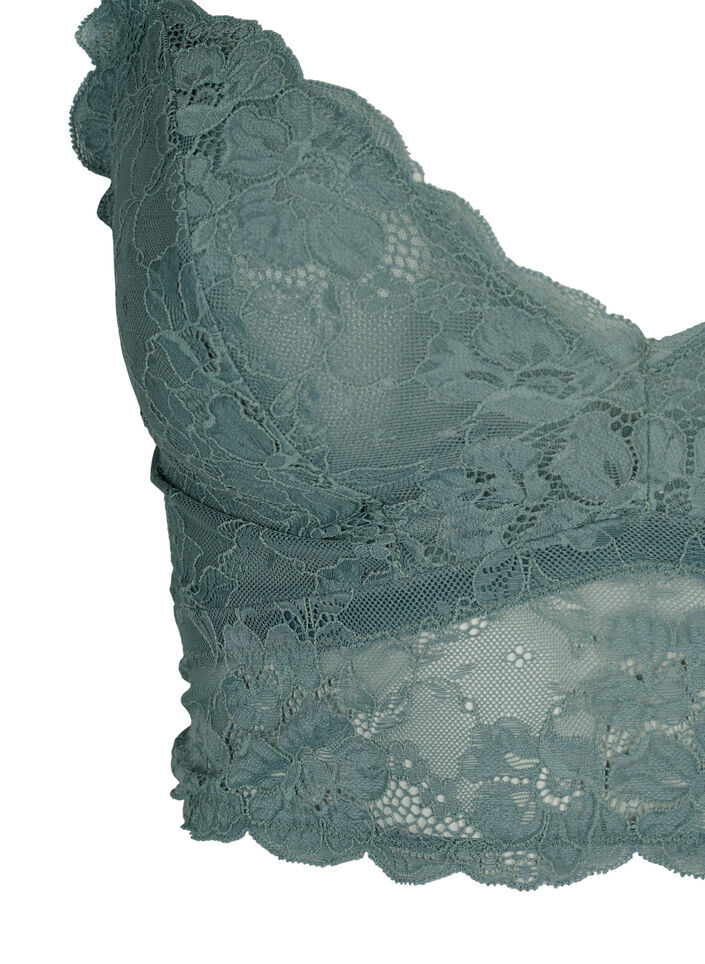 Koronkowa braletka bez fiszbin, Balsam Green Ass, Packshot image number 2