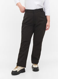 Softshellowe spodnie z regulowanym rzepem, Black, Model