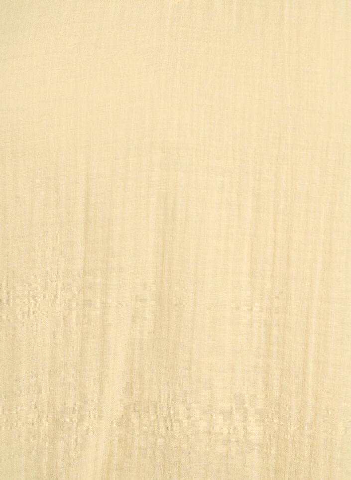 Top bez rekaw&oacute;w z bawelnianego muslinu z falbankami, Ż&oacute;łty, Packshot image number 2