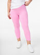 Legginsy 3/4 typu basic z wiskozy, R&oacute;żowy, Model image number 0