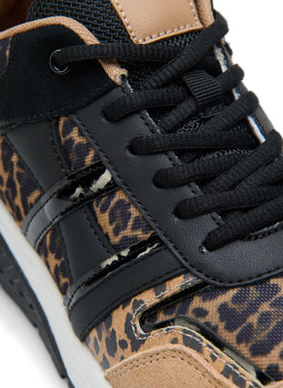 Szerokie sneakersy w panterke, Leopard Print, Packshot image number 3