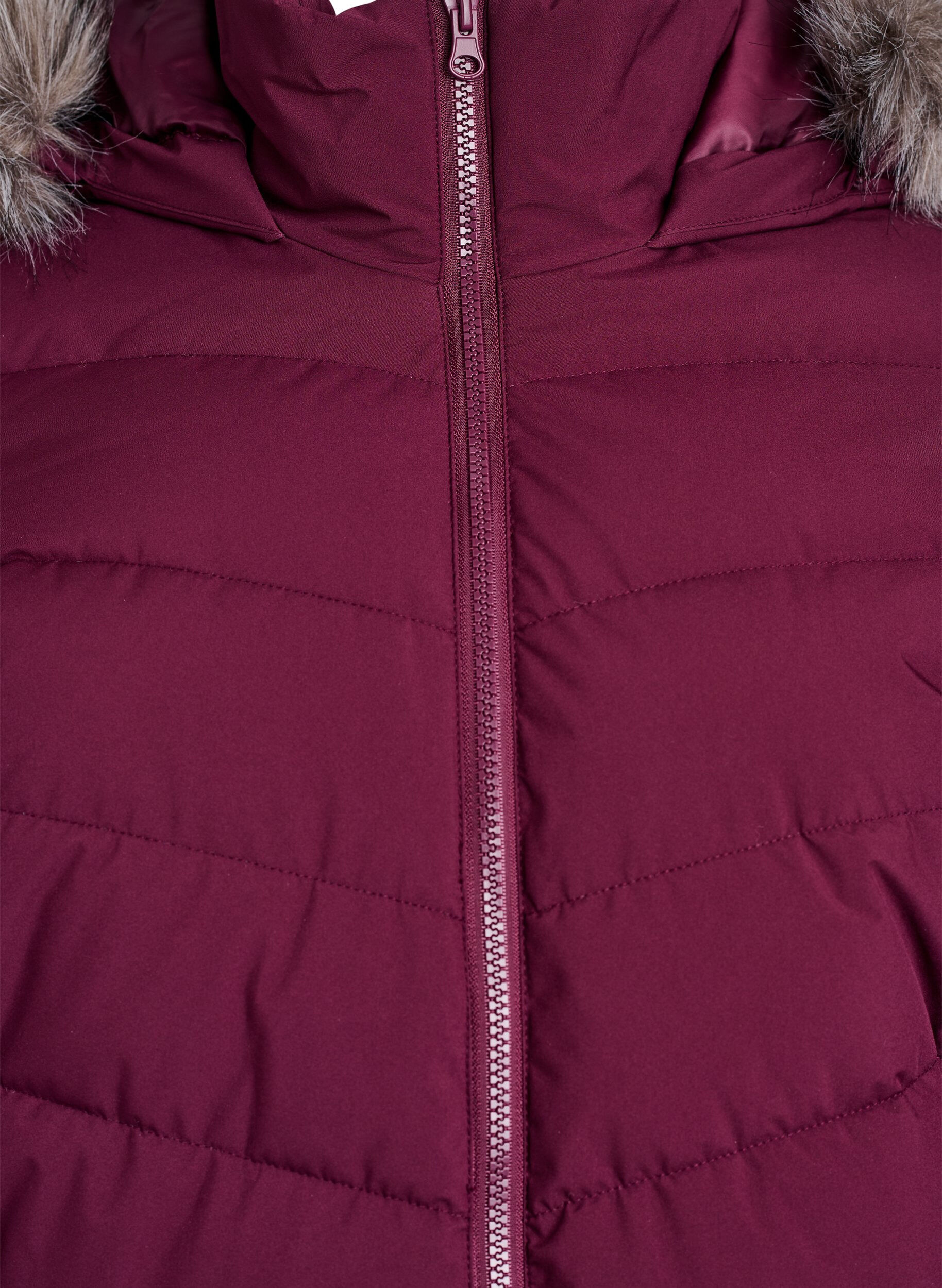 ZizziKr&oacute;tka kurtka puchowa z kapturem, Ciemnobordowy, Packshot image number 2