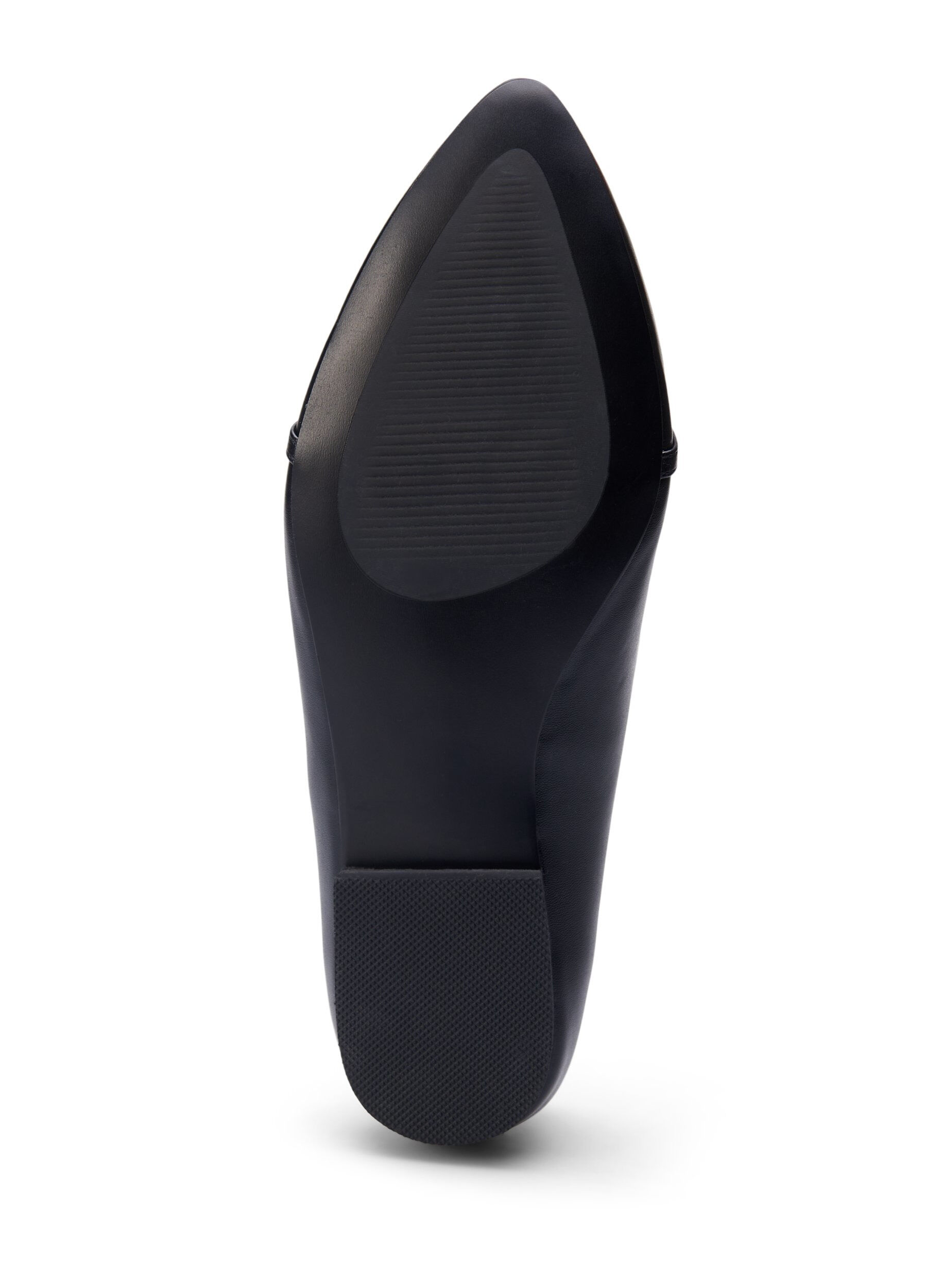 Zizzi Szerokie baleriny ze zlota sprzaczka, Black, Packshot image number 4