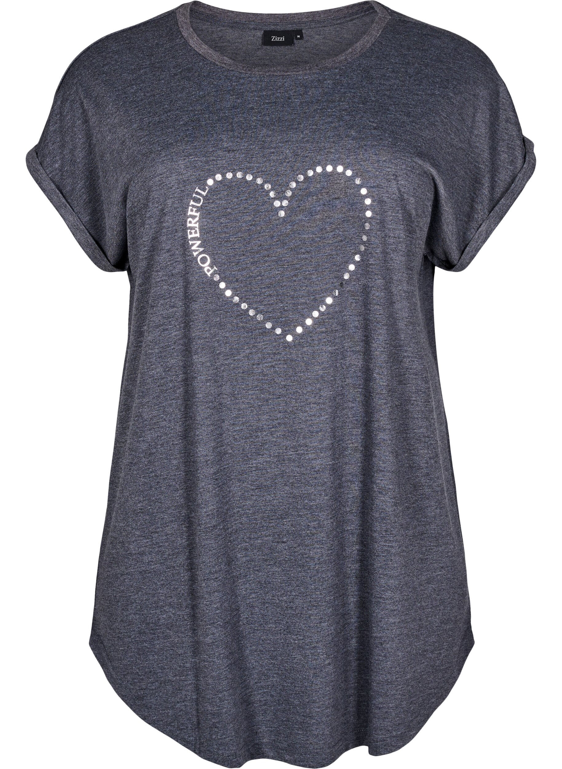 Zizzi Koszula nocna z kr&oacute;tkim rekawem i nadrukiem tekstowym, , Packshot image number 0