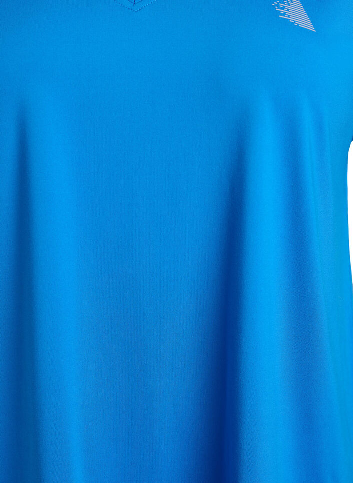 Luzna koszulka treningowa z dekoltem w szpic, Niebieskie, Packshot image number 2