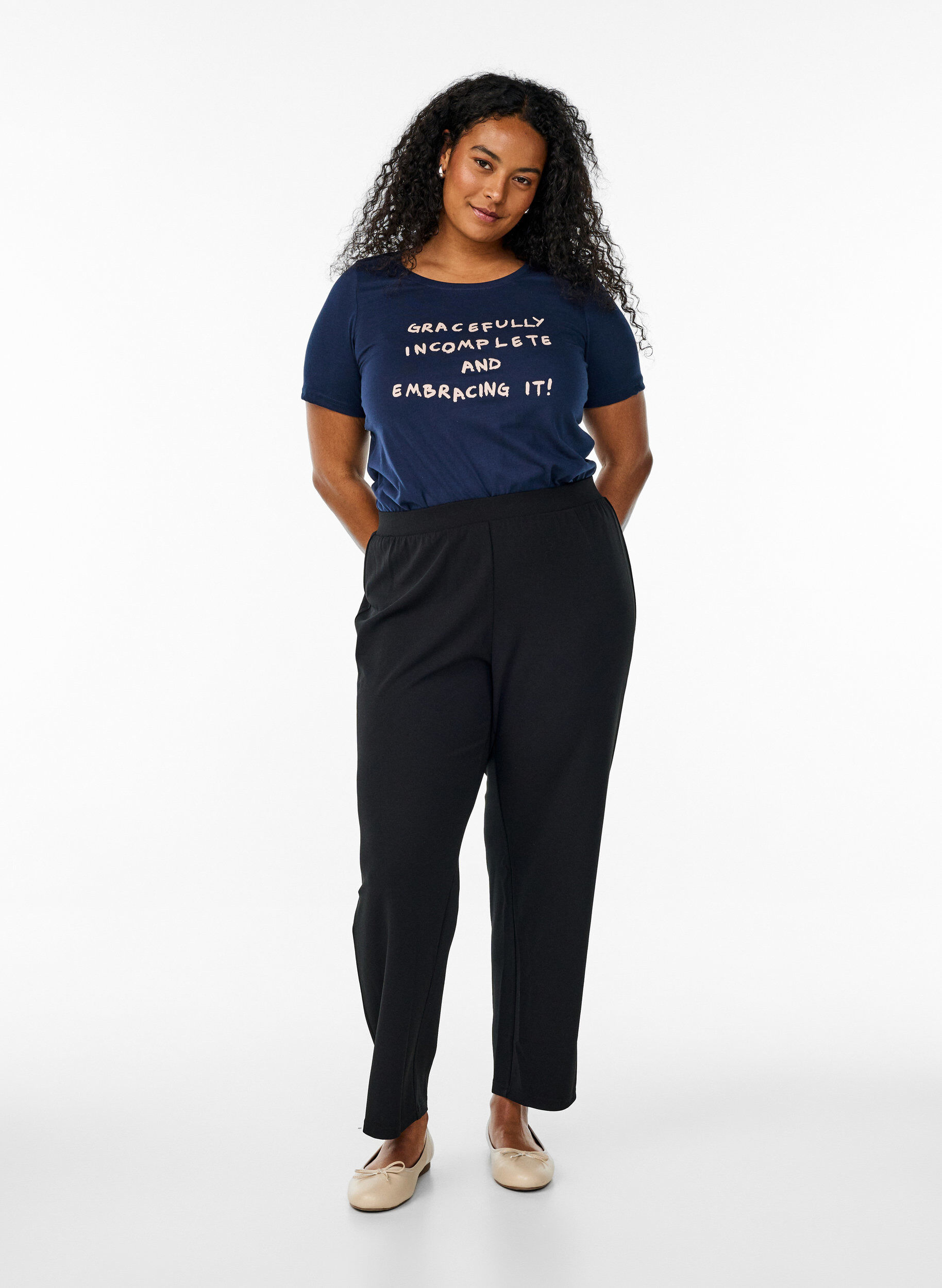 Zizzi FLASH - T-shirt z nadrukiem, Niebieskie, Model image number 1