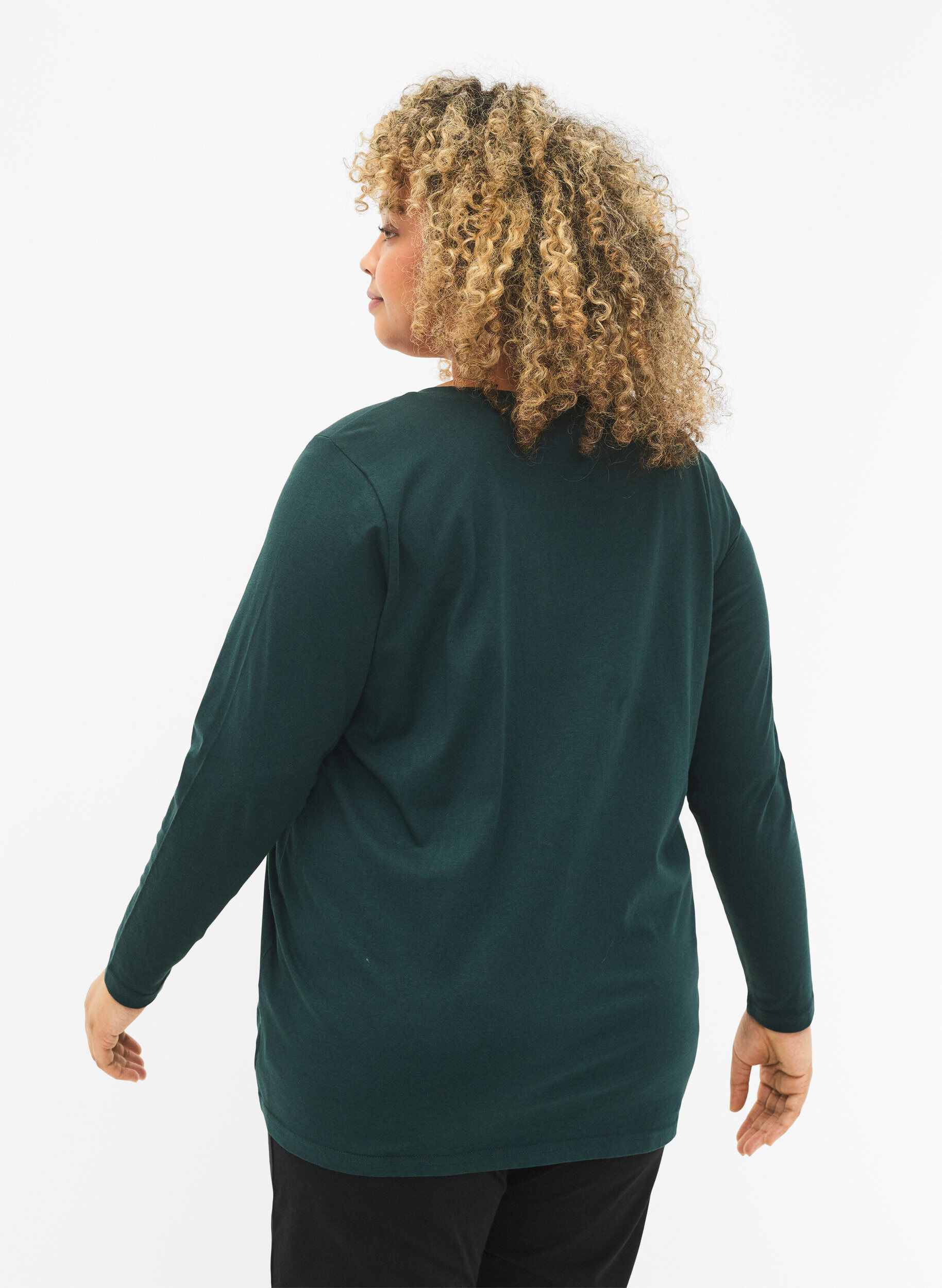 Zizzi Bawelniana koszula nocna z nadrukiem tekstowym, Scarab, Model image number 1