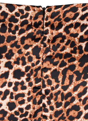 Spódnica w panterke z rozcieciami, Leopard AOP, Packshot image number 2