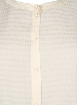 Bluzka koszulowa z lyocellu z faktura, Antique White, Packshot image number 2
