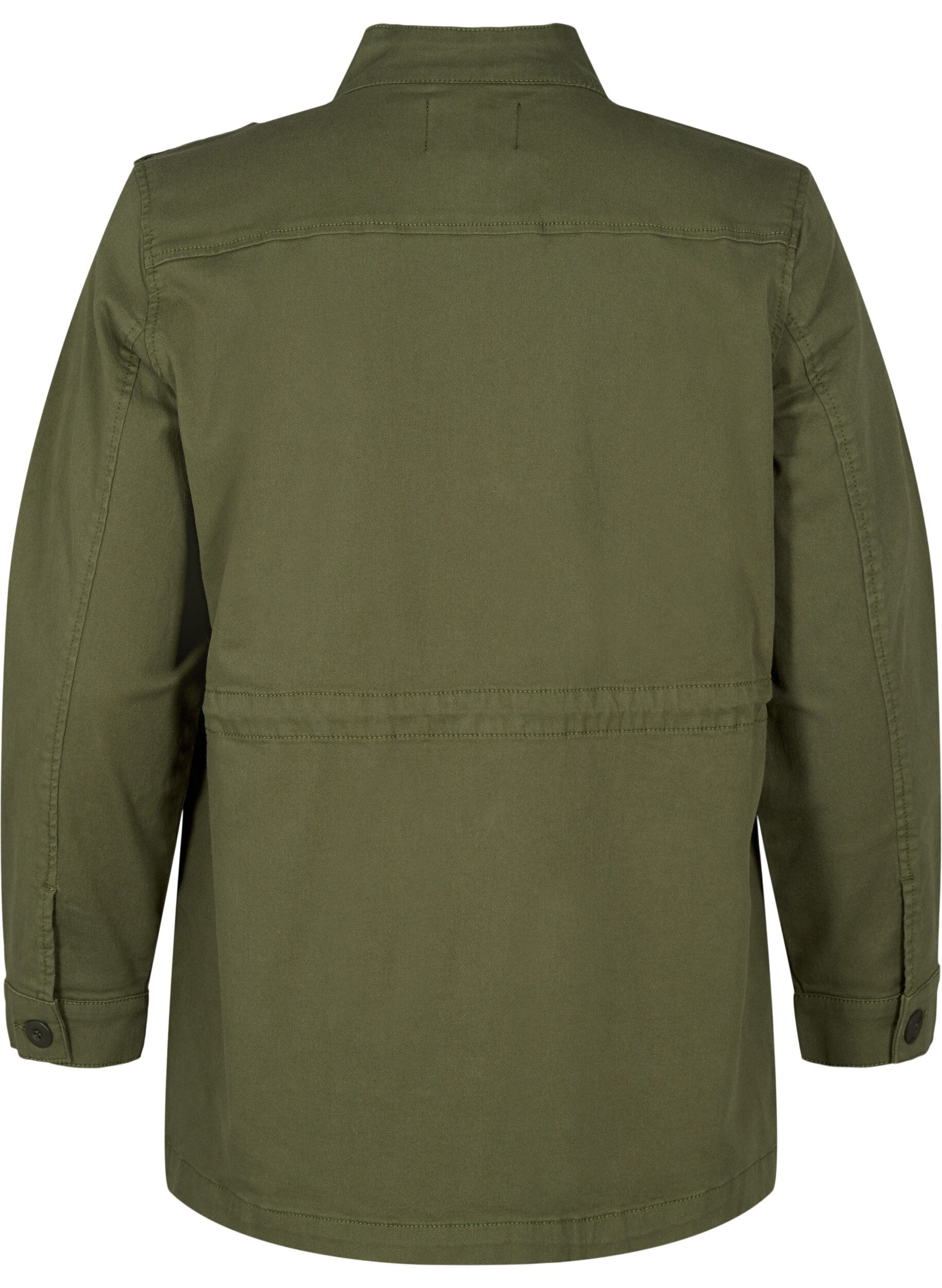 Zizzi Pl&oacute;cienna kurtka z kieszeniami, Thyme, Packshot image number 1