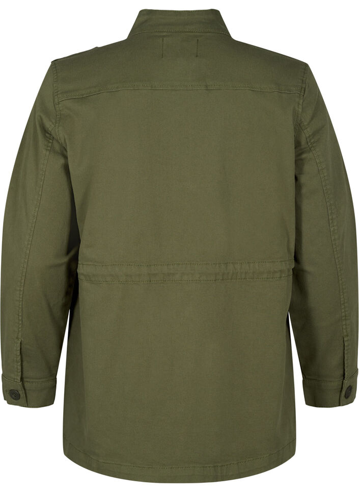 Plócienna kurtka z kieszeniami, Thyme, Packshot image number 1