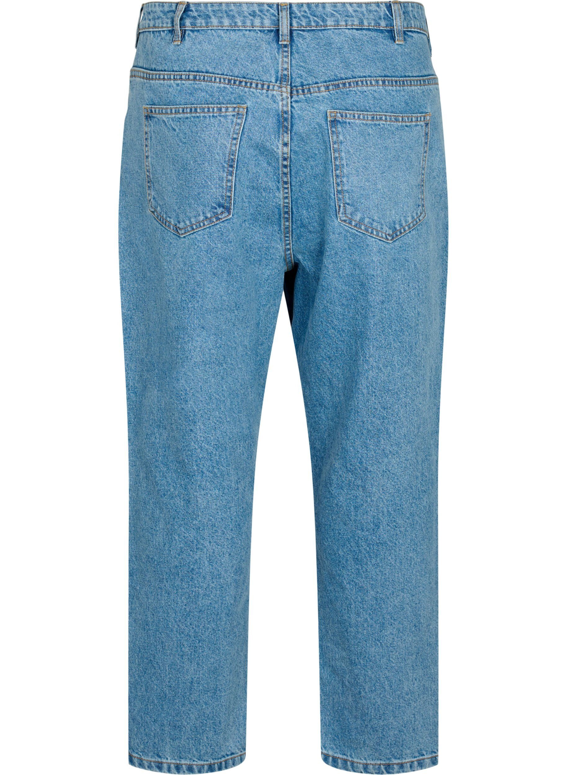 Zizzi Przyciete jeansy Mille z wysokim stanem, Light blue denim, Packshot image number 1
