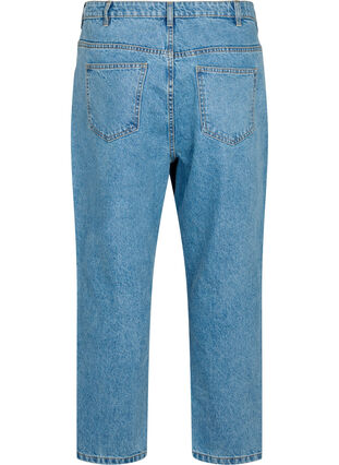 Przyciete jeansy Mille z wysokim stanem, Light blue denim, Packshot image number 1