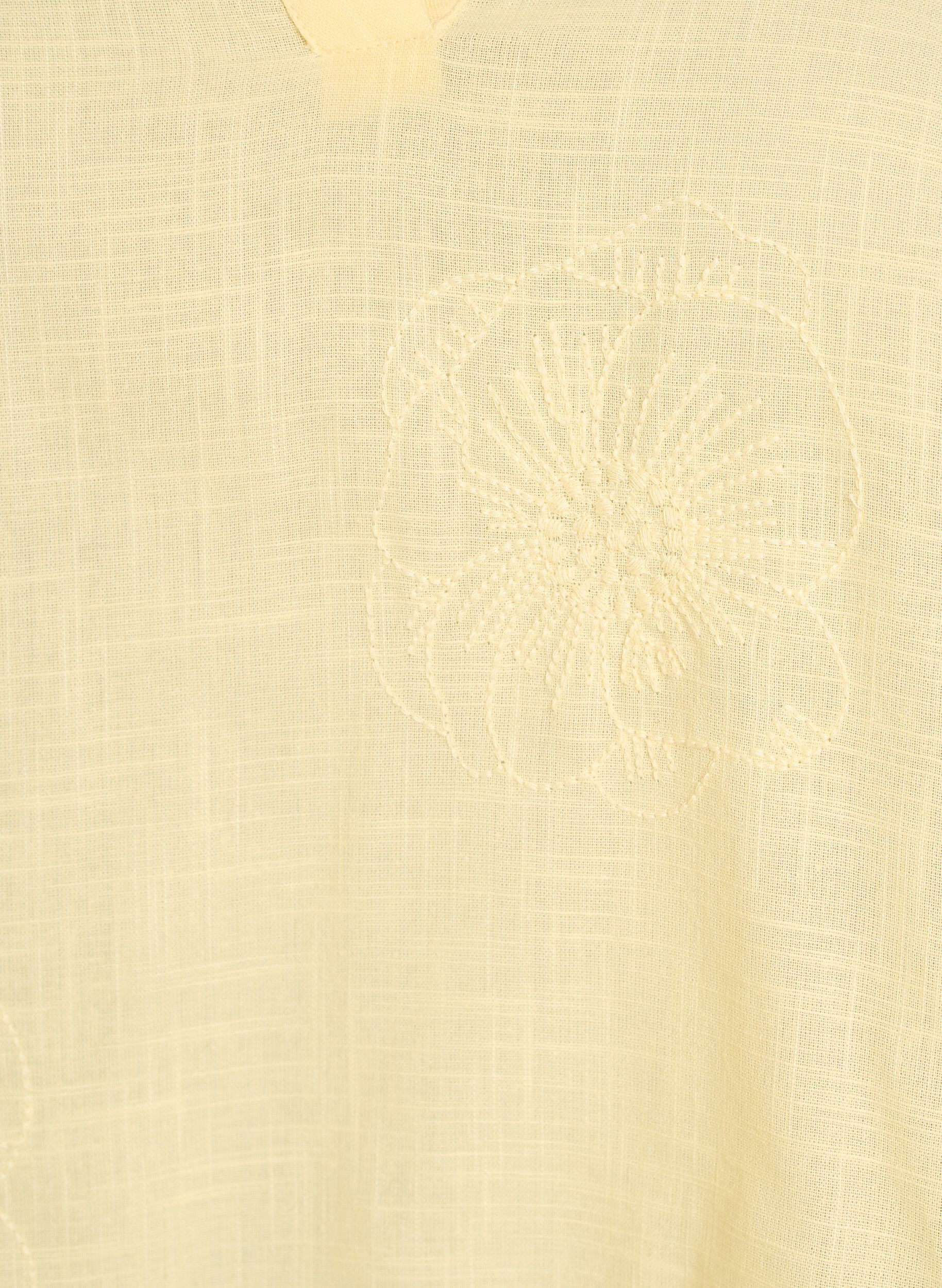 ZizziBluzka bawelniana z haftami i rekawami 3/4, Ż&oacute;łty, Packshot image number 2