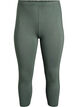 Legginsy 3/4 typu basic z wiskozy, Zielony, Packshot image number 0