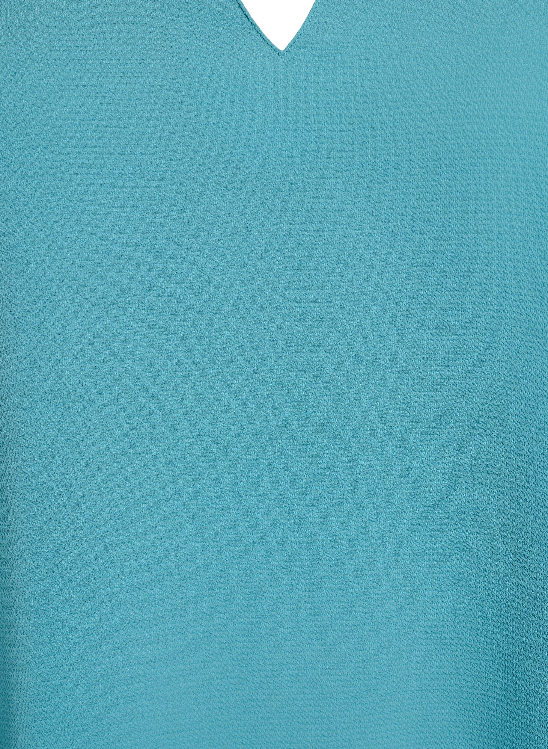 Zizzi Bluzka z kr&oacute;tkim rekawem i dekoltem w szpic, Zielony, Packshot image number 2