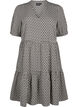 FLASH – sukienka trapezowa z nadrukiem, Black White Graphic, Packshot image number 0