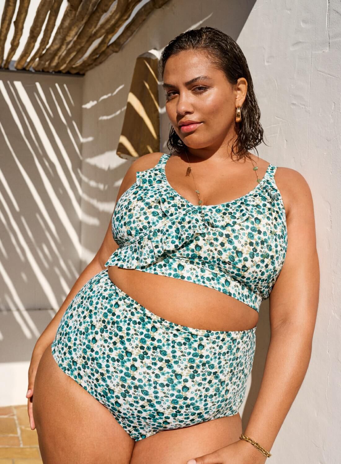 Zizzi Zestaw bikini w kwiaty, , Model