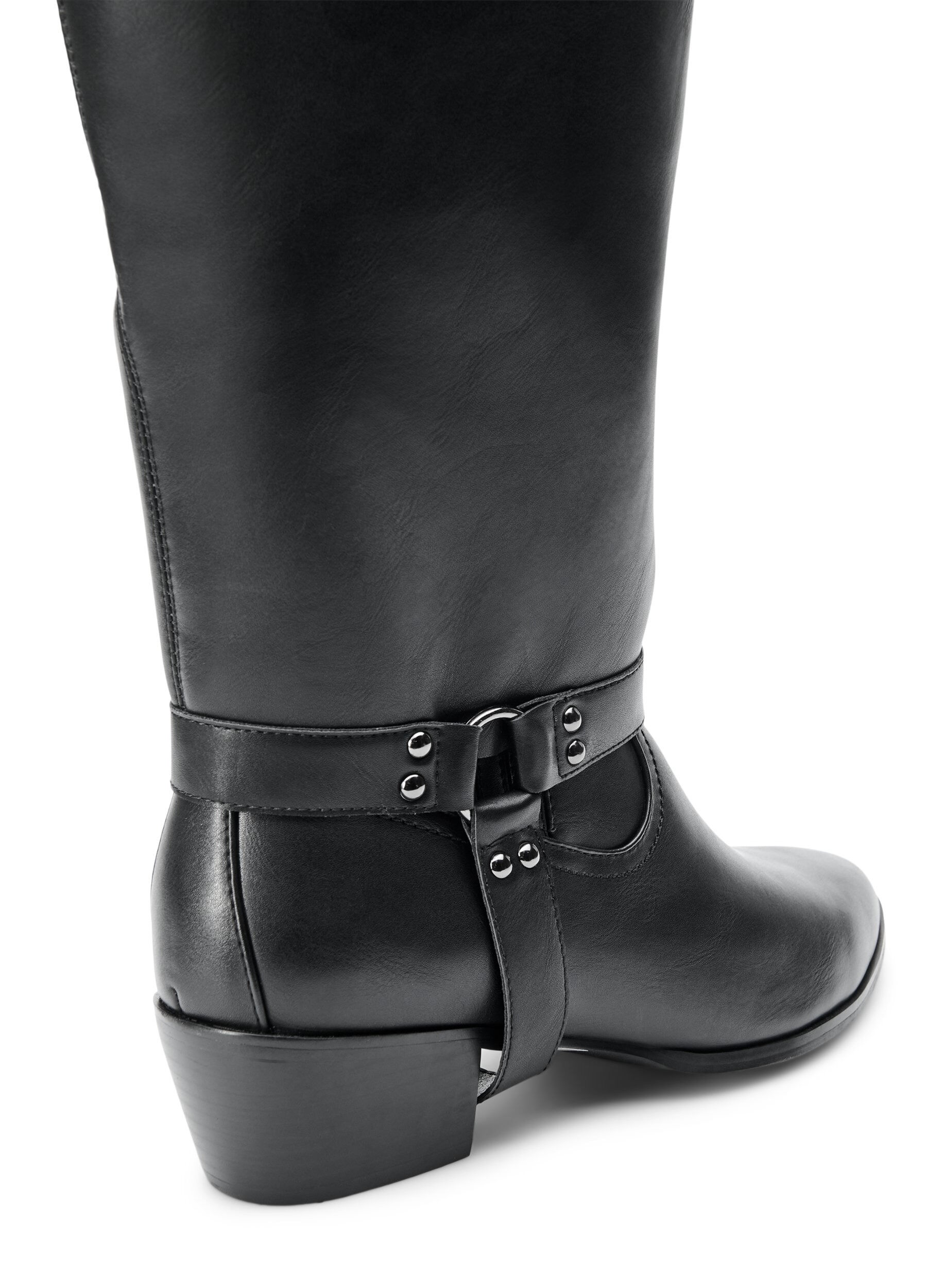 ZizziDlugie buty z odpinanym cholewem, Czarne, Packshot image number 3