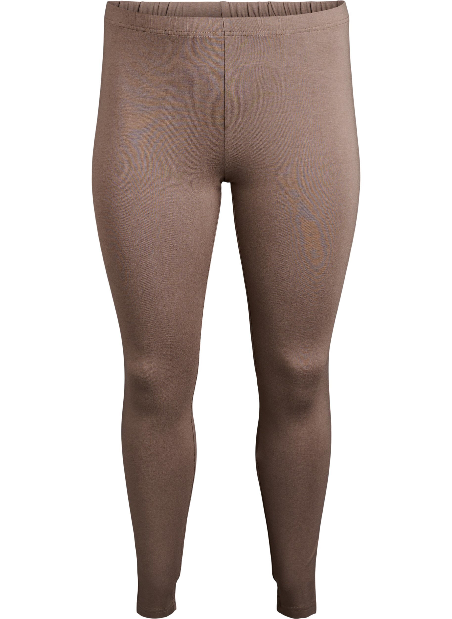 Zizzi Legginsy basic z wiskozy, Brązowy, Packshot image number 0