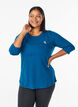  Bluzka treningowa z rekawami 3/4, Niebieskie, Model image number 0
