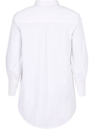 Dluga bawelniana koszula, Bright White, Packshot image number 1