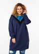 Dluga bluza dresowa w kolorowe bloki, Navy B. Color Block, Model image number 0