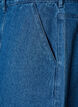 Sp&oacute;dniczka z niebieskiego denimu w kroju A z falbana z guzik&oacute;w, Niebieskie, Packshot image number 3