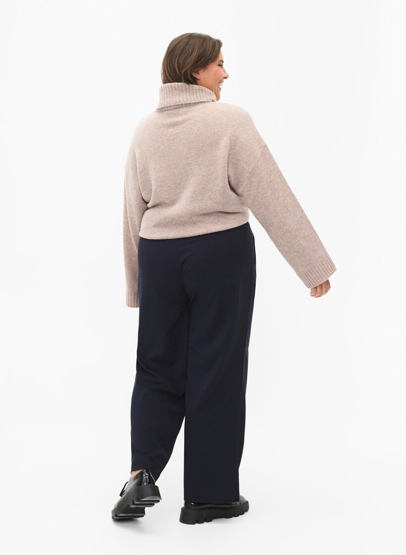 Klasyczne spodnie o prostym kroju, Night Sky, Model image number 1