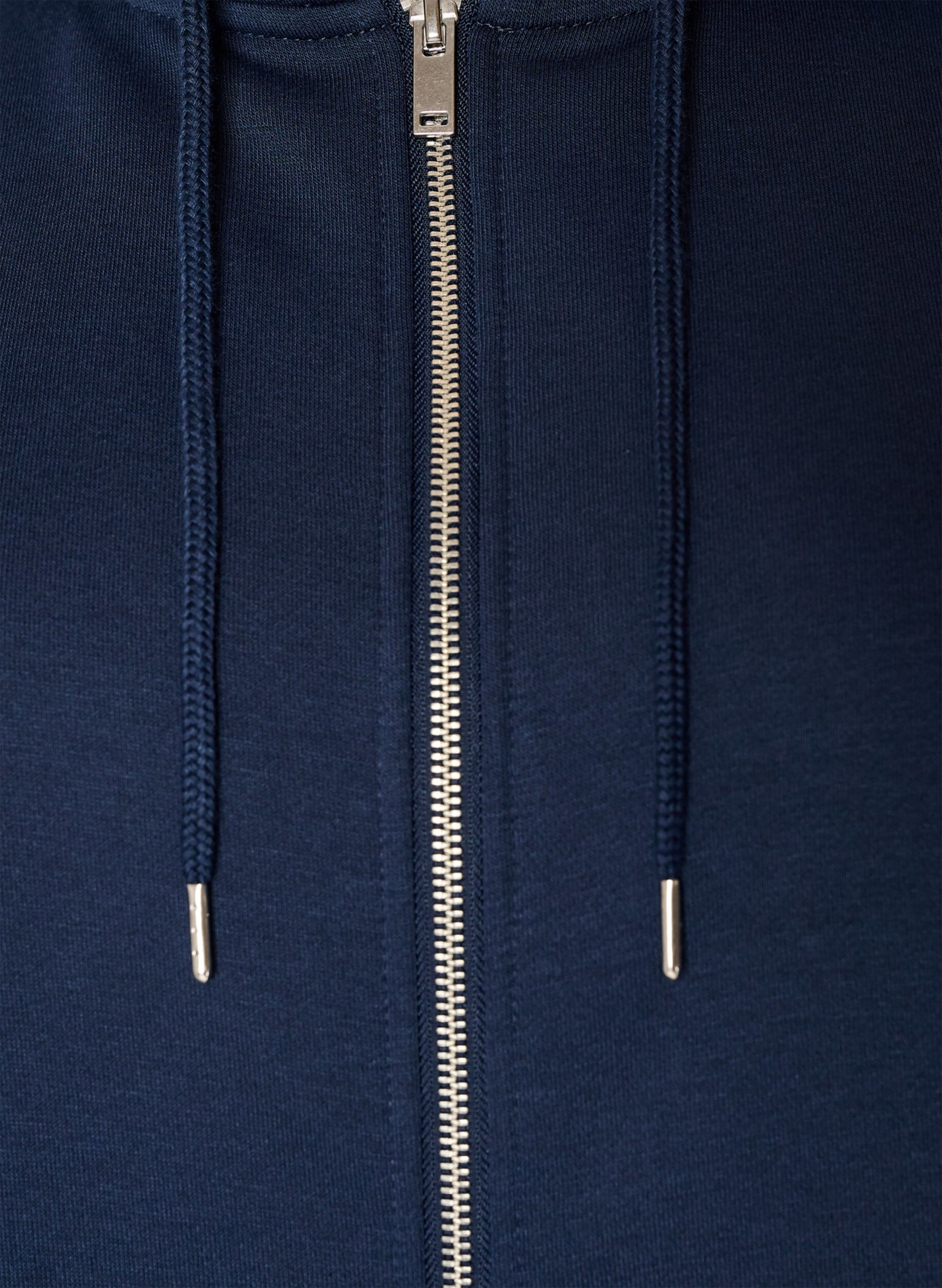ZizziBluza z kapturem, zamkiem blyskawicznym i kieszeniami, Niebieskie, Packshot image number 2