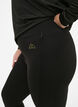Legginsy treningowe 3/4 z kieszeniami, Black, Model image number 2