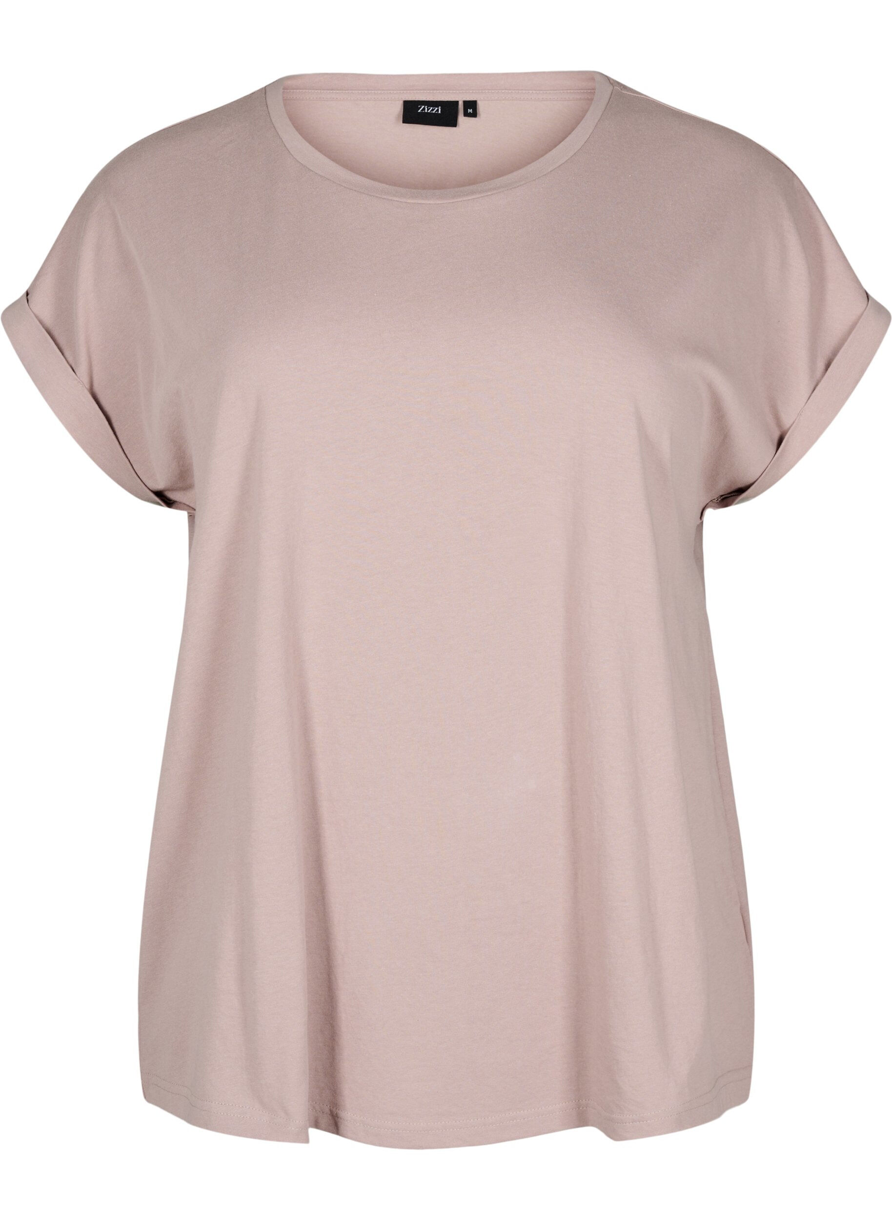 ZizziT-shirt z kr&oacute;tkim rekawem z mieszanki bawelny, R&oacute;żowy, Packshot image number 0