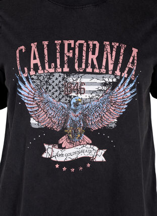 Koszulka z bawelny organicznej z motywem orla, Grey California, Packshot image number 2