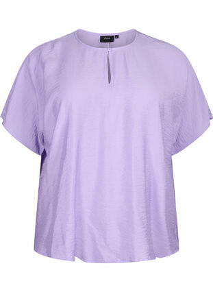 Wiskozowa bluzka z krótkim rekawem, Violet Tulip, Packshot image number 0