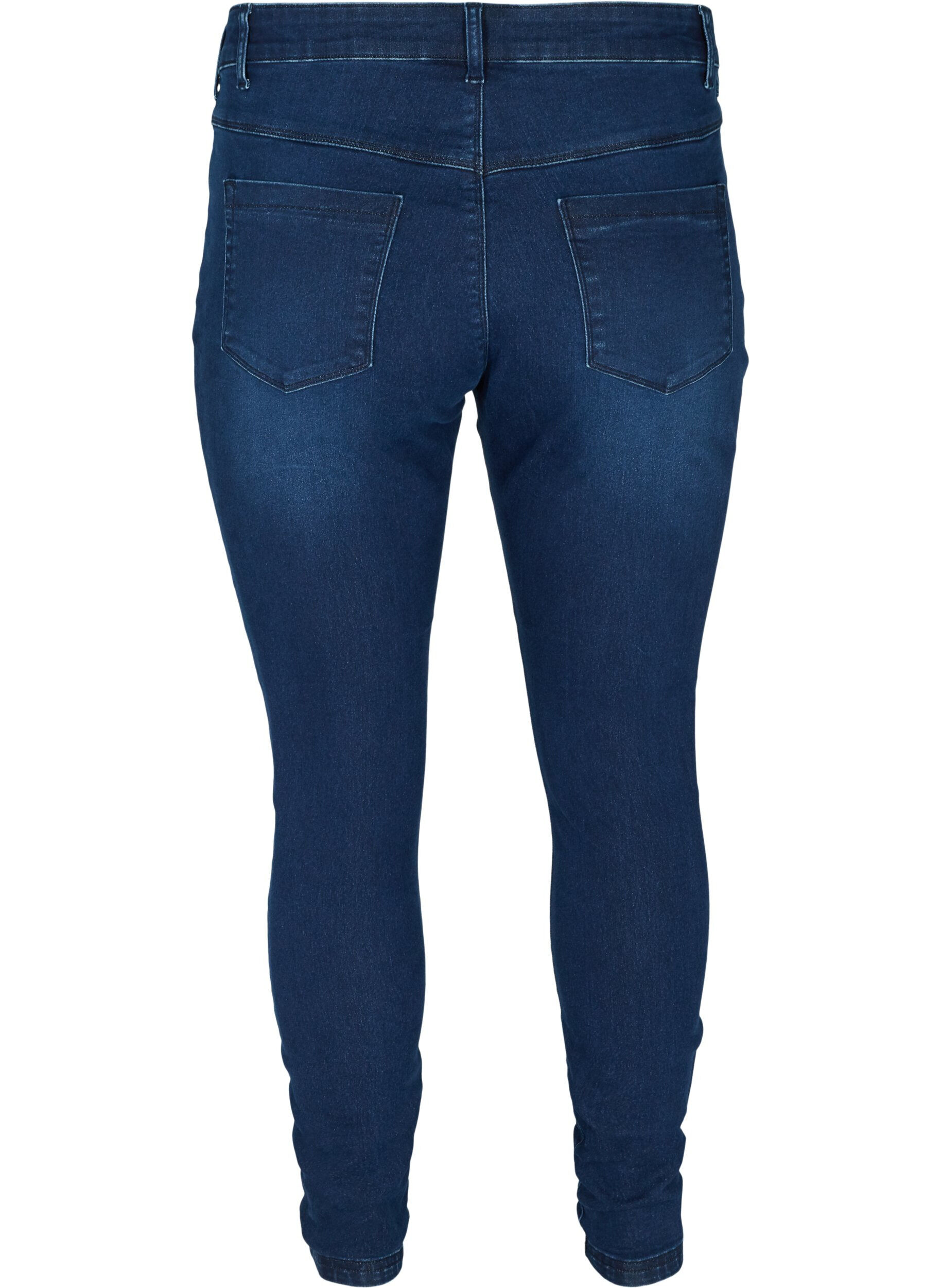 ZizziJegginsy z mieszanki bawelny, Dark blue denim, Packshot image number 1