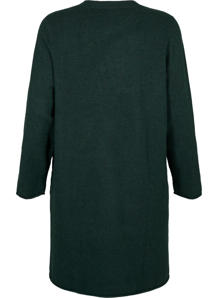 Dzianinowa sukienka z okraglym dekoltem i rozcieciem, Scarab Mel., Packshot image number 1