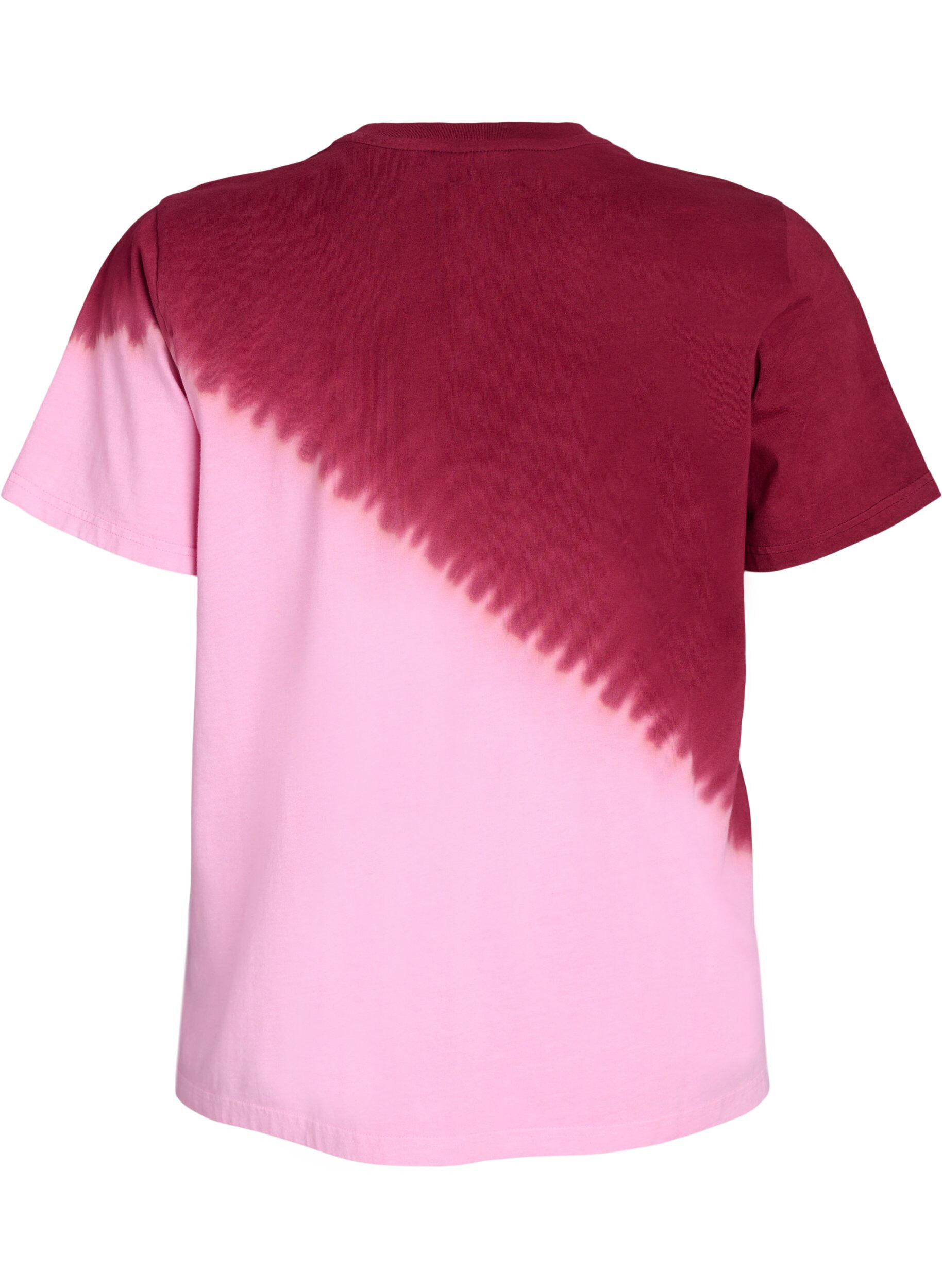 Zizzi T-shirt dip-dye z bawelny organicznej, Czerwony, Packshot image number 1