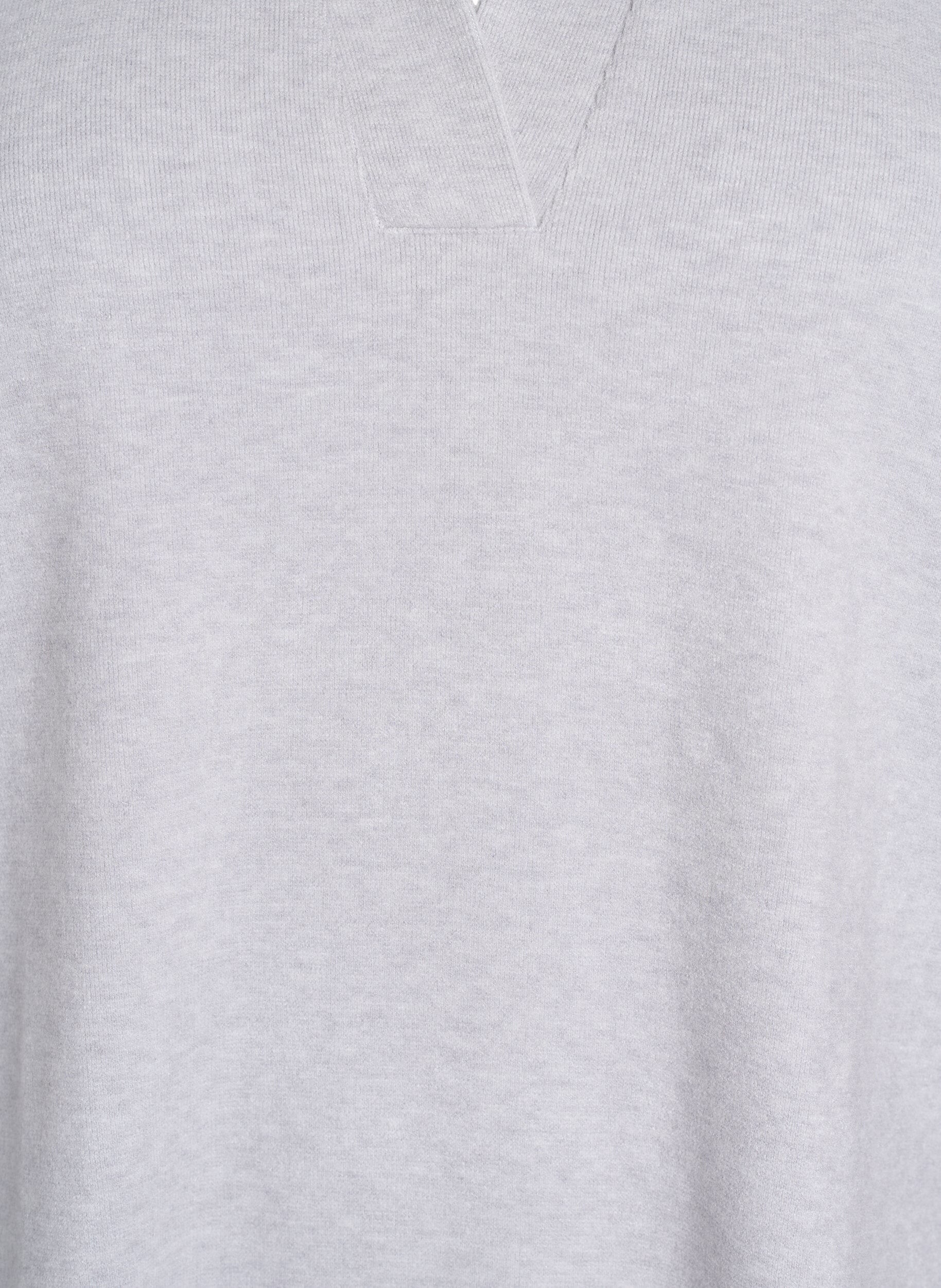 Zizzi Dzersejowa bluzka z kolnierzykiem i kr&oacute;tkim rekawem, Szary, Packshot image number 2