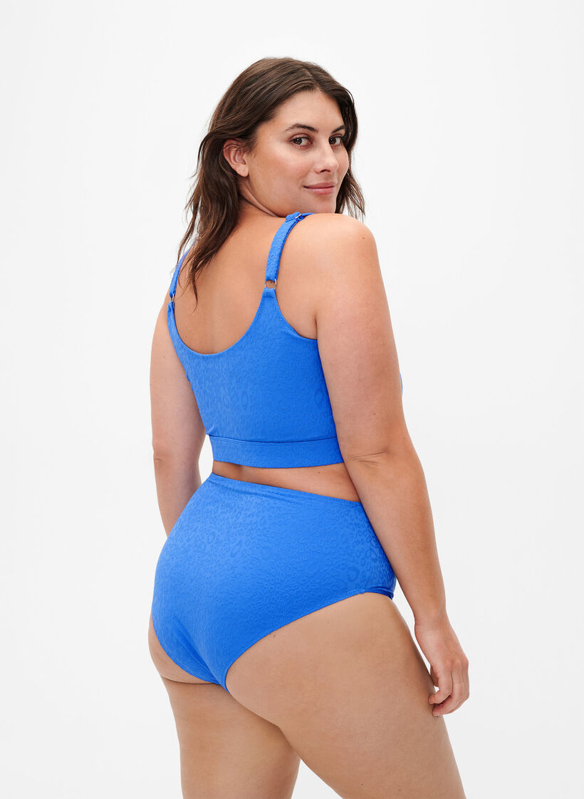 Góra od bikini w panterke, Palace Blue, Model image number 1