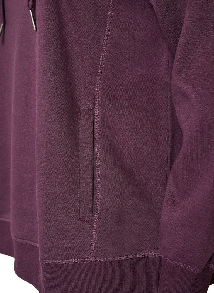Bluza z wysokim kolnierzem i kieszeniami, Fioletowy, Packshot image number 3