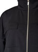 Kardigan z dzianiny z zamkiem i wysokim kolnierzem, Czarne, Packshot image number 2
