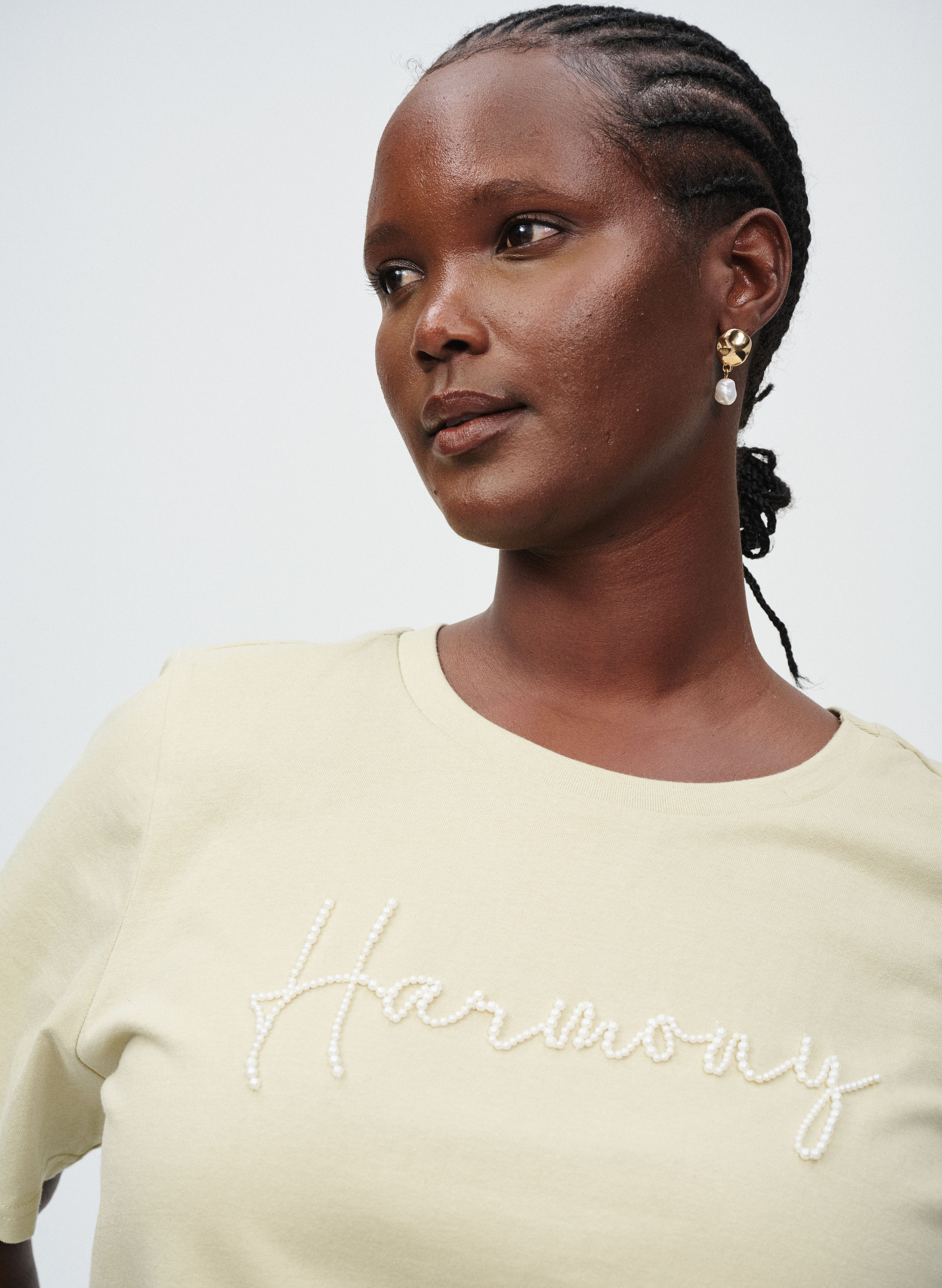 Zizzi T-shirt z perłami, , Model