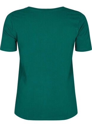 Podstawowa, gladka bawelniana koszulka, Evergreen, Packshot image number 1