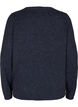 Short melange knitted cardigan with button fastening, Night Sky Mel., Packshot image number 1