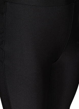 Blyszczace legginsy z kieszeniami z tylu, o dlugosci 7/8, Black, Packshot image number 2